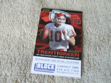 2006 Trent Green Kansas City Chiefs Football Schedule 