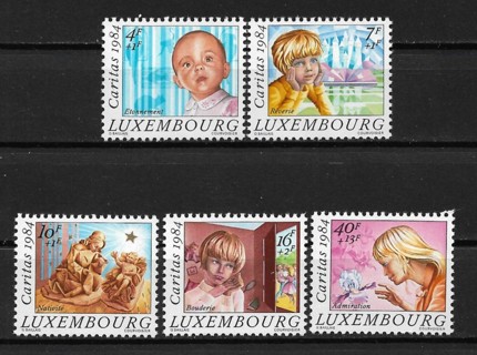 1984 Luxembourg ScB347-51 Caritas MNH C/S of 5