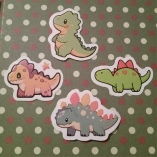 4pc Dinosaur stickers