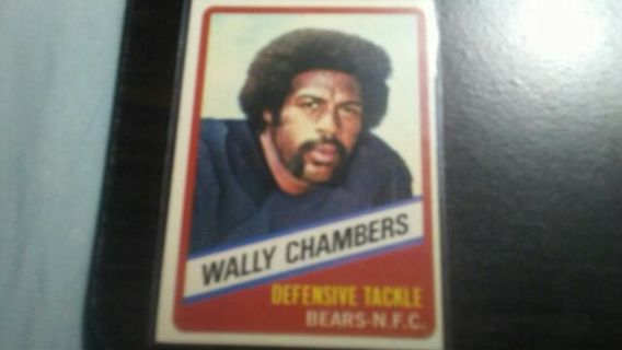 RARE ORIGINAL 1976 TOPPS ALL STAR SERIES WALLY CHAMBERS WONDER BREAD BEARS FOOTBALL CARD# 15