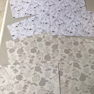 REDUCED Scrapbook Paper Crafts 8 large Flower Pieces Card Making, free mail