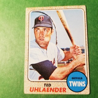 1968 - TOPPS BASEBALL CARD NO. 28 - TED UHLAENDER - TWINS