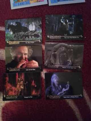 6 card Topps Lord of the Rings lot