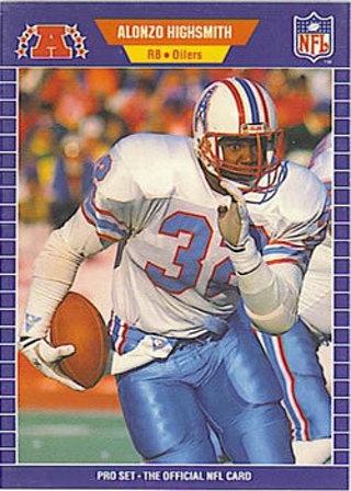 Tradingcard - 1989 Pro Set #145 - Alonzo Highsmith - Houston Oilers