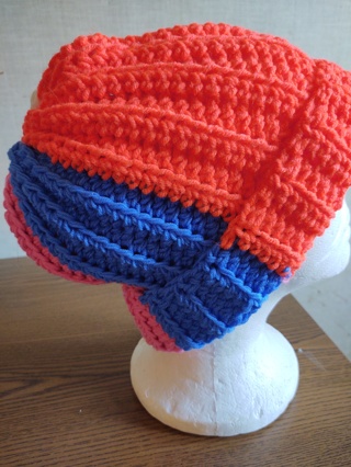 Hand Crocheted Patchwork Slouch Hat 