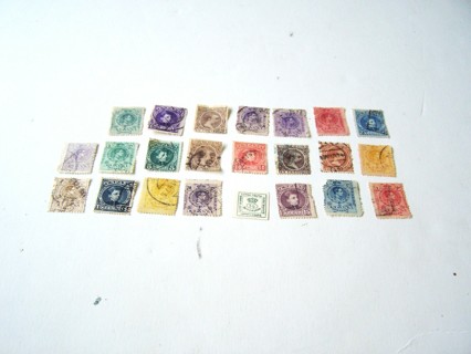 Very Old Spain Postage Stamps used set of 23