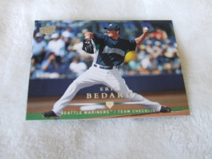 2008 Eric Bedard Seattle Mariners Upper Deck Card #794