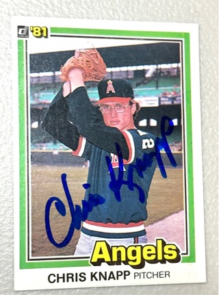 Autographed 1981 Donruss Baseball Card #173 Chris Knapp California Angels 