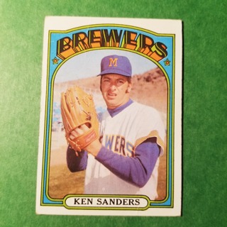 1972 - TOPPS BASEBALL CARD NO. 391 - KEN SANDERS - BREWERS