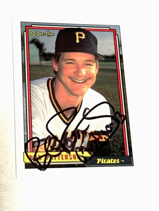 Autographed 1992 O-Pee-Chee Pittsburgh Pirates Baseball Card #263 Bob Patterson