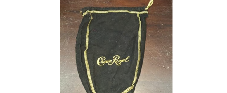 Limited Edition Black Crown Royal Velvet Liquor Bag