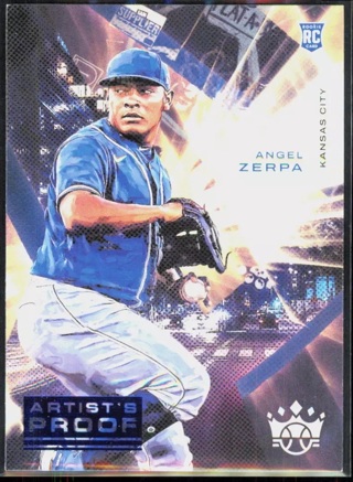 2022 Panini Diamond Kings #81 Angel Zerpa Artist's Proof Blue Kansas City Royals