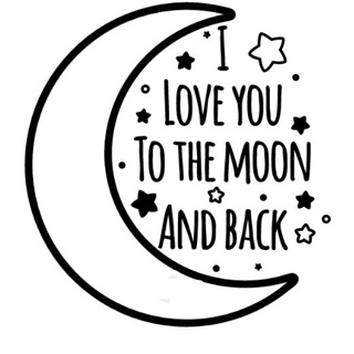 I love you to the moon and back decal