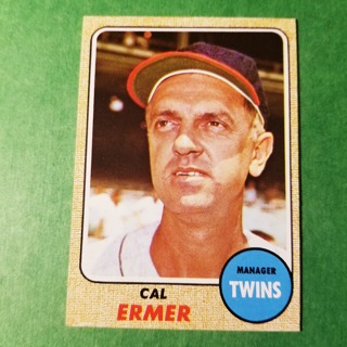 1968 - TOPPS BASEBALL CARD NO. 206 - CAL ERMER - TWINS