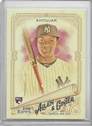 Miguel Andujar 2018 Allen & Ginter Rookie Card