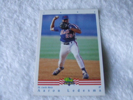 1992 Aaron Ledesma St. Lucie Mets Minor League Classic Best Card #275