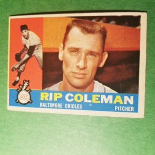 1960 - TOPPS BASEBALL CARD NO. 179 - RIP COLEMAN - ORIOLES