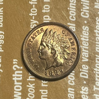 AU 1889 Indian Head cent 