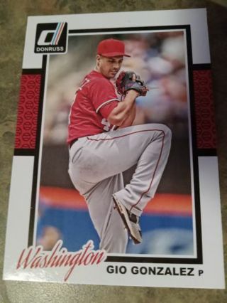 2014 DONRUSS GIO GONZALEZ WASHINGTON NATIONALS BASEBALL CARD# 357