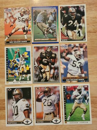 9 card lot Saints