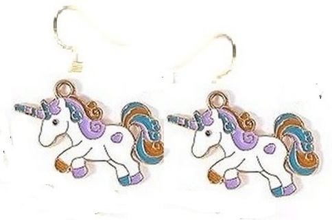 GP ENAMEL PURPLE UNICORN EARRINGS STYLE 2 (PLEASE READ DESCRIPTION