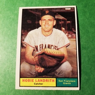 1961 - TOPPS BASEBALL CARD NO. 114 - HOBIE LANDRITH - GIANTS