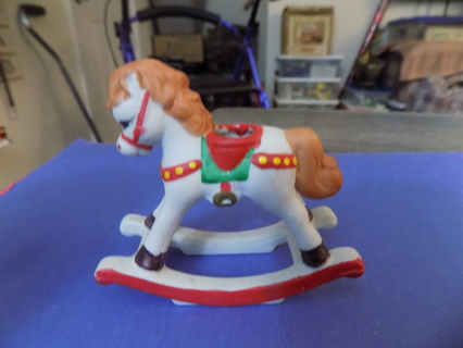 Porcelain 3 inch wide rocking horse # 2