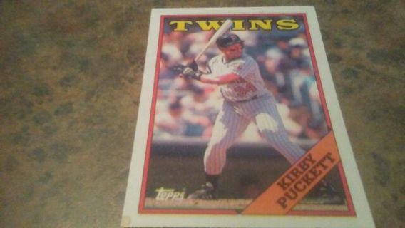 1988 TOPPS KIRBY PUCKETT MINNESOTA TWINS BASEBALL CARD# 120