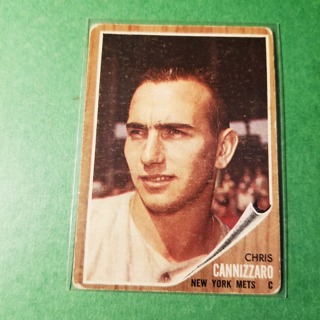 1962 - TOPPS BASEBALL CARD NO. 28 - CHRIS CANNIZZARO - METS