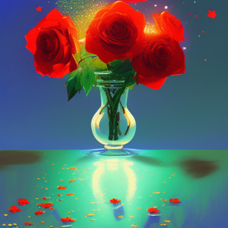 Listia Digital Collectible: Gorgeous Red Roses in Vase