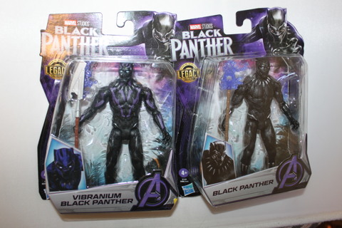 2- BLACK PANTHER ACTION FIGURES