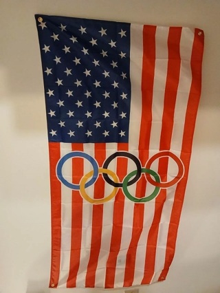 USA OLYMPIC DOOR FLAG 