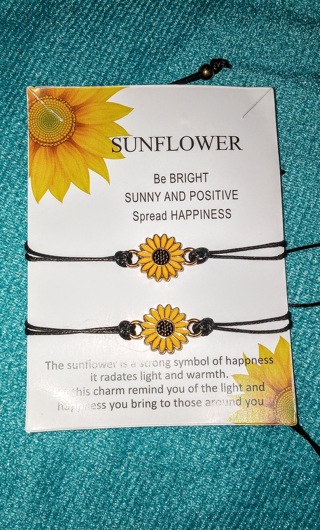 2 sunflower bracelets