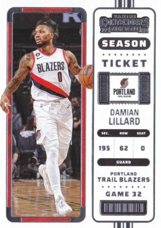 Damian Lillard 2022-23 Panini Contenders Retail Portland Trail Blazers