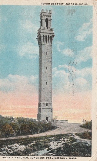 Vintage Used Postcard: (k): 1922 Pilgrim Monument Provincetown, MA