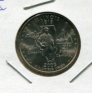 2003 P Illinois State Quarter-B.U