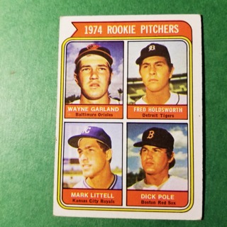 1974 - TOPPS BASEBALL CARD NO. 596 - 1974 ROOKIE PITCHERS - NRMT+