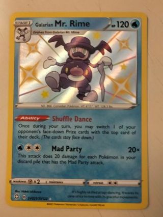 Galarian Mr. Rime sv021/sv122 rare holo nm pokemon