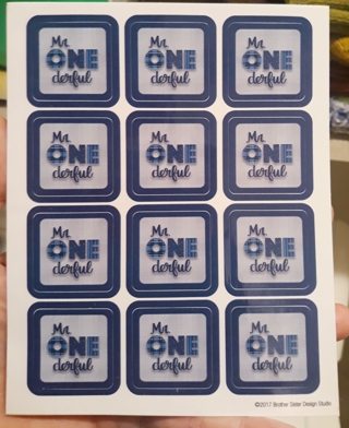 Mr. ONEderful Stickers - for Father's Day