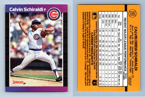 Calvin Schiraldi 1989 Donruss Chicago Cubs