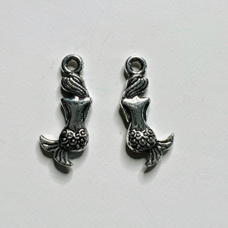 Tibetan Silver Mermaid Charms 