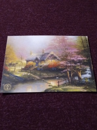 Thomas Kinkade Postcard - Stepping Stone Cottage