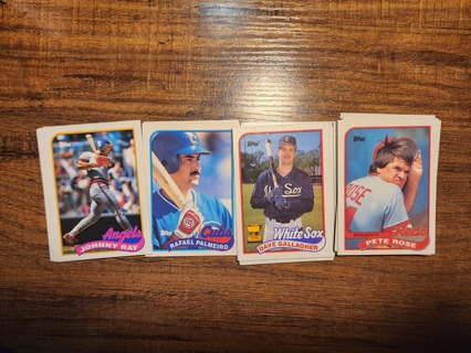 Lot of 25+ 1989 Topps Baseball Cards - Reds - White Sox - Cubs - Angels - Pete Rose