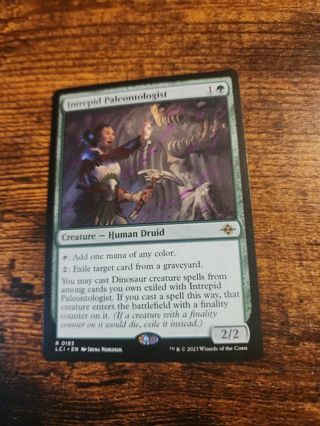 Magic the gathering mtg Intrepid Paleontologist rare card Lost Caverns of ixalan