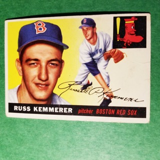 1955 - TOPPS BASEBALL - CARD NO. 18 - RUSS KEMMERER - RED SOX