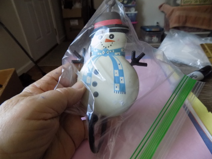 7 inch Snowman with hook at bottom for holding tea towels