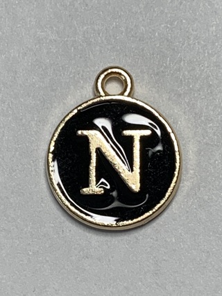 BLACK AND GOLD INITIAL LETTERS~#N2~FREE SHIPPING!