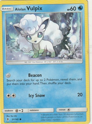 Pokemon Card: Alolan Vulpix