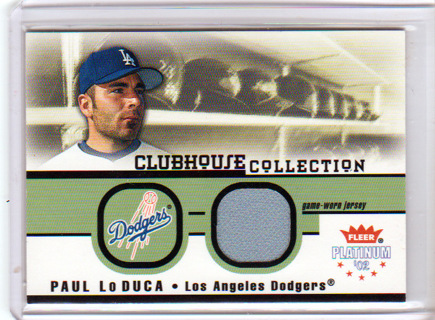 Paul Lo Duca, 2002 FleerClubhouse Collection RELIC Card, Los Angeles Dodgers