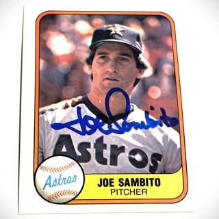 Autographed Joe Sambito Signed 1981 Fleer #65 Card Houston Astros